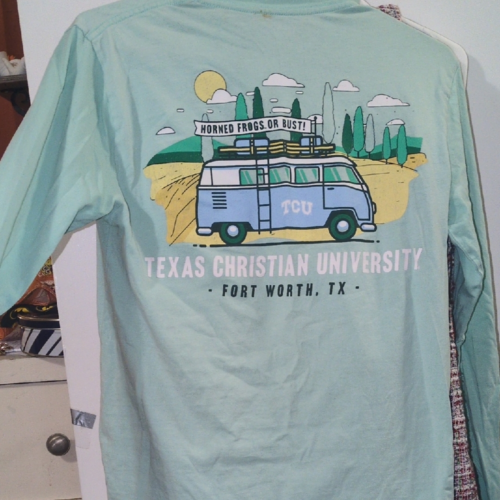Mint Green TCU Long Sleeve Shirt